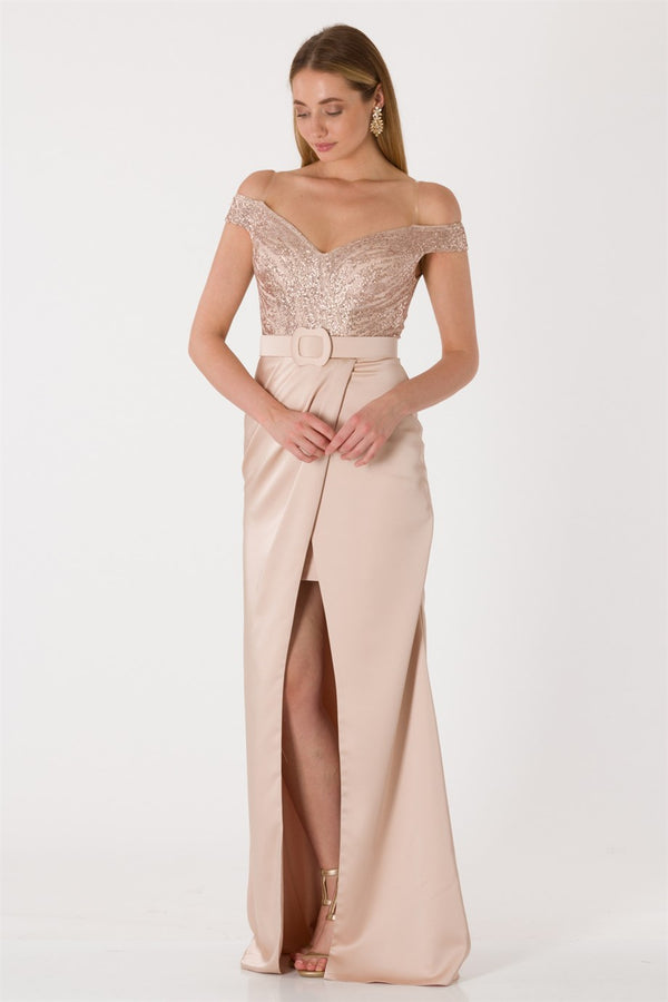 Marlene Beige Evening Dress Dress