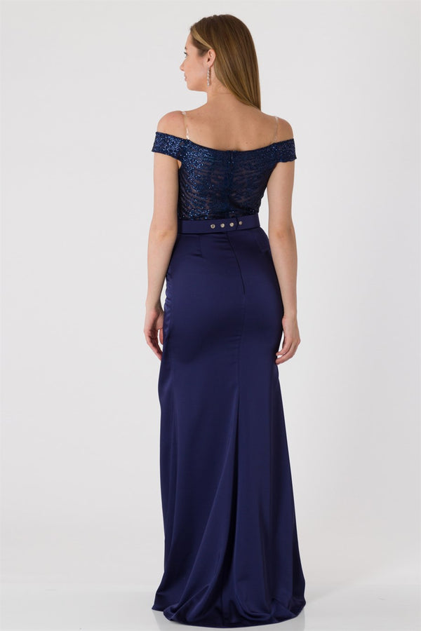 Marlene navy blue evening dress dress