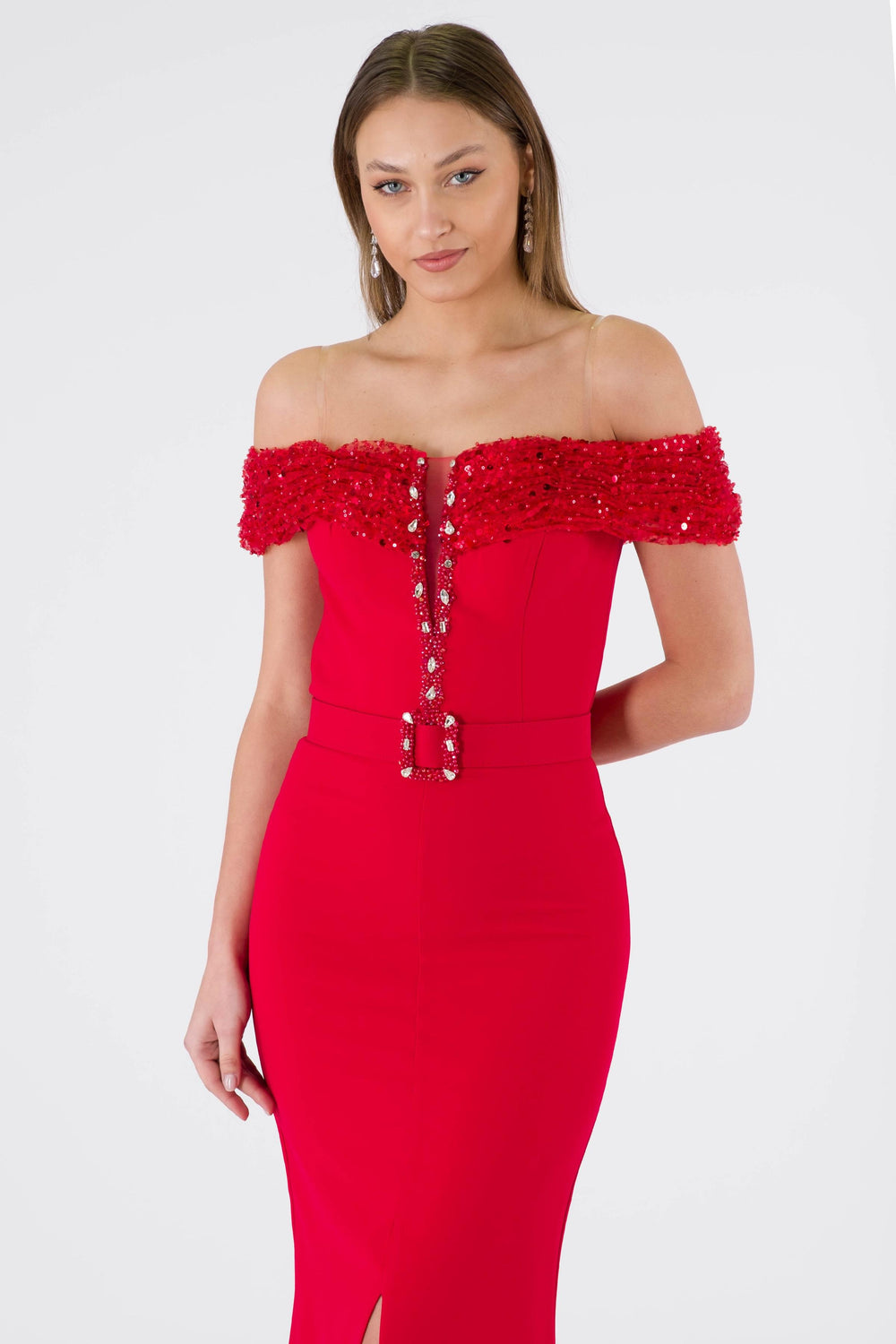 Meyrin Red Evening Dress