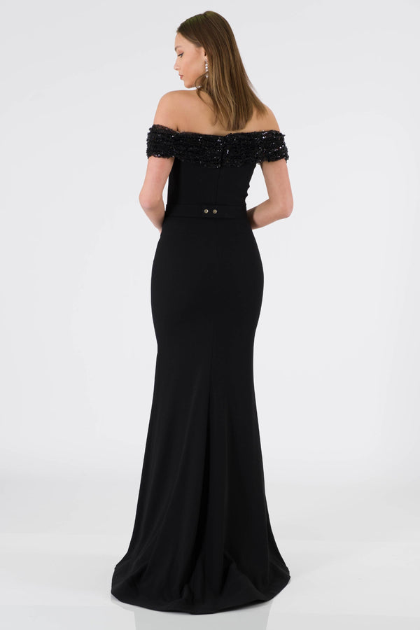 Meyrin Black Evening Dress Dress