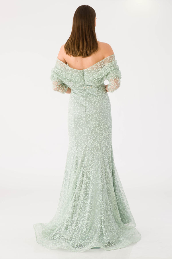 Miya Green Evening Dress