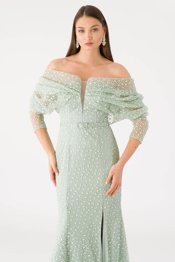 Miya Green Evening Dress