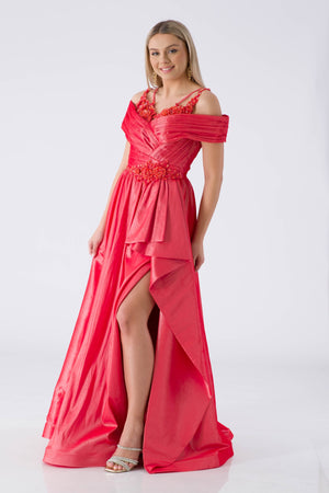 Muvua coral evening dress dress