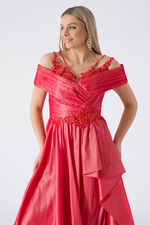 Muvua coral evening dress dress