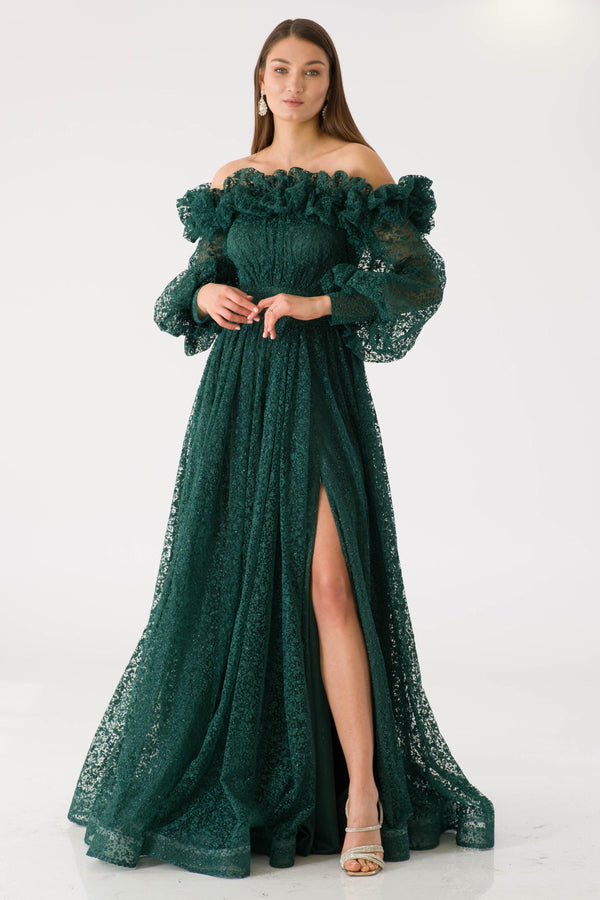 Narag Emerald Evening Dress