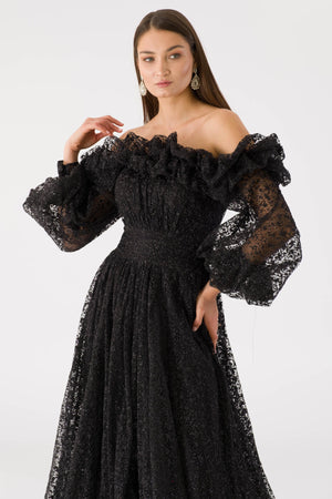 Narag black evening dress dress