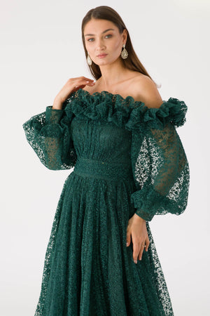 Narag Emerald Evening Dress