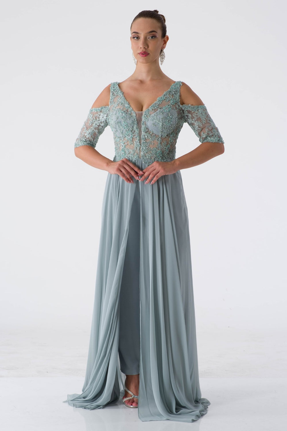 Nazan Mint Evening Dress