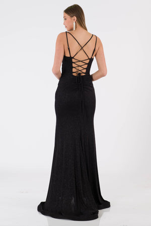 Odettela black evening dress dress