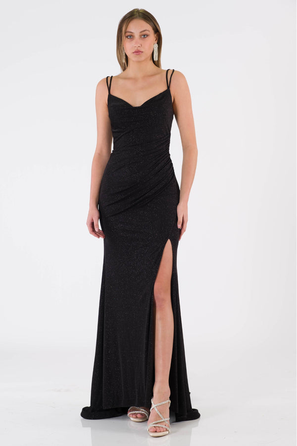 Odettela black evening dress dress