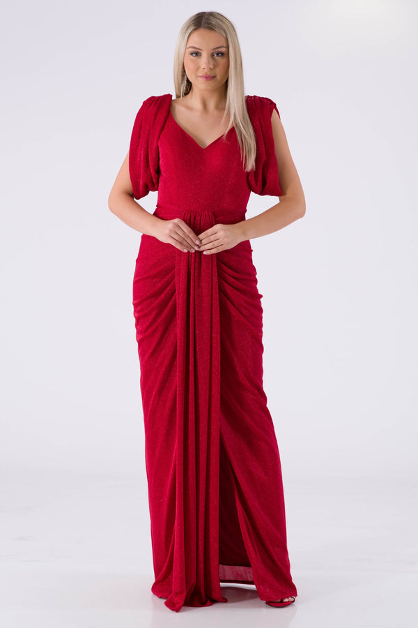 OGENA Red Evening Dress