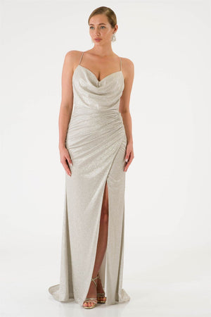 Ome Silver Evening Dress