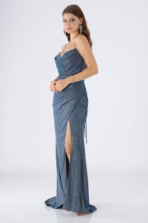 Ome blue evening dress dress