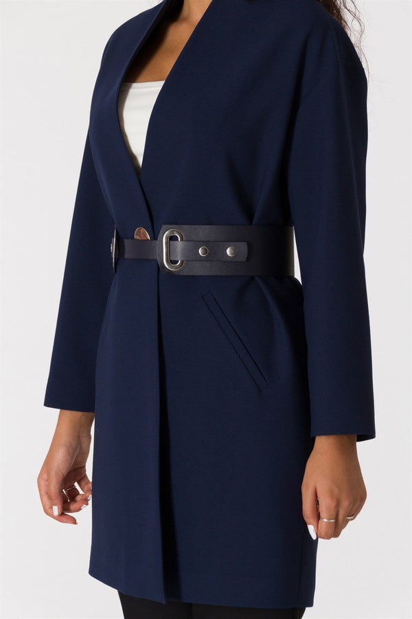 Pual Navy Blue Woman Jacket