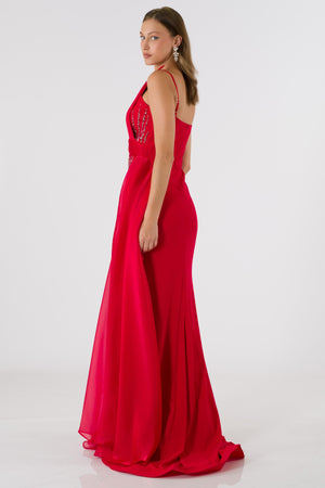 PUSAR Red Evening Dress