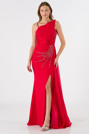 PUSAR Red Evening Dress