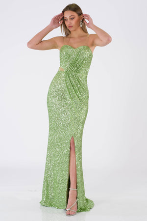 Raquella Green Evening Dress