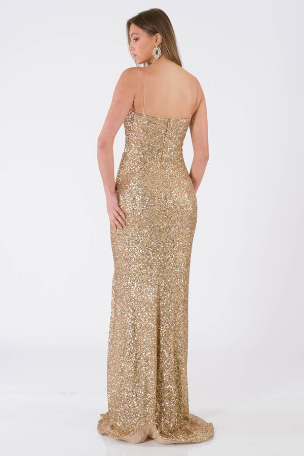 Raquella Beige Evening Dress Dress