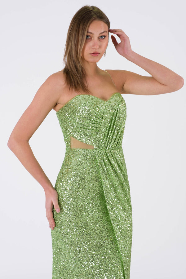 Raquella Green Evening Dress