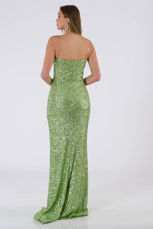 Raquella Green Evening Dress