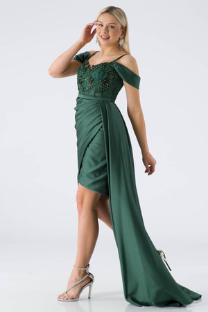 Rozzby Emerald Evening Dress