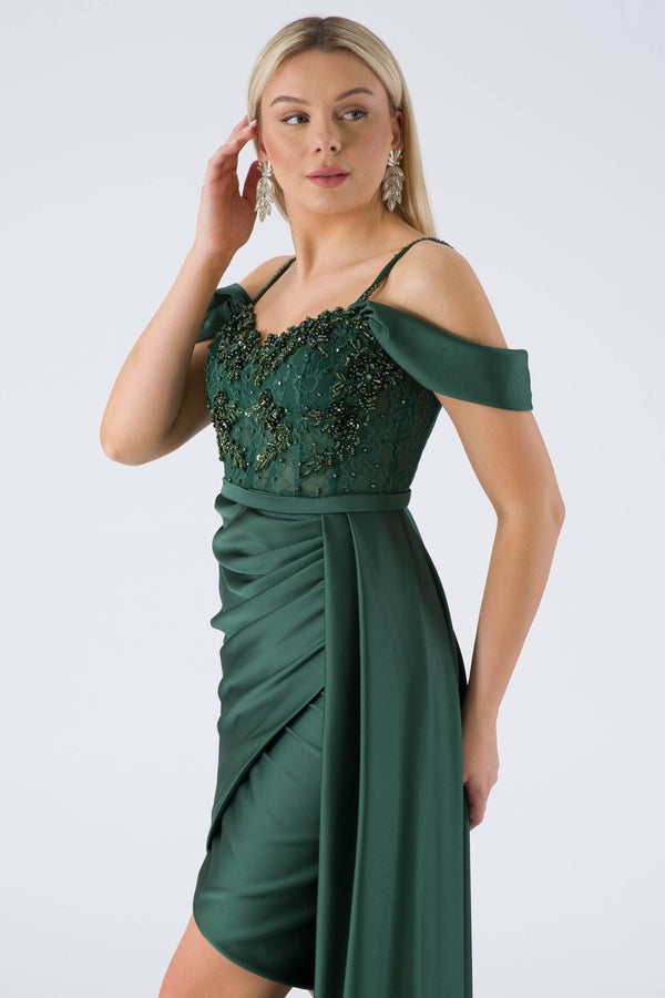 Rozzby Emerald Evening Dress