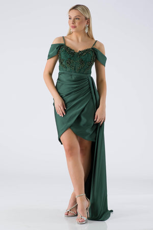 Rozzby Emerald Evening Dress