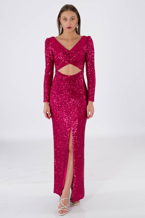 Siena Fuchsia Evening Dress