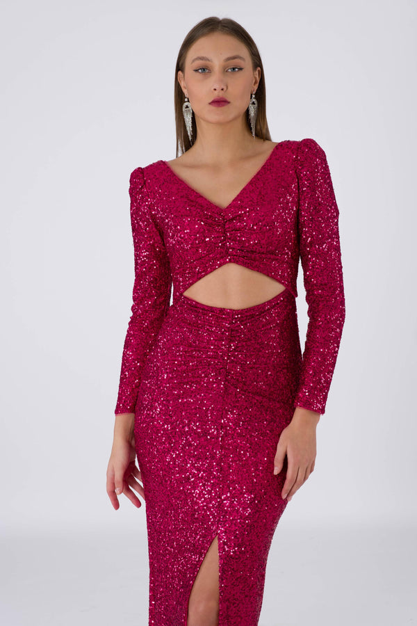 Siena Fuchsia Evening Dress