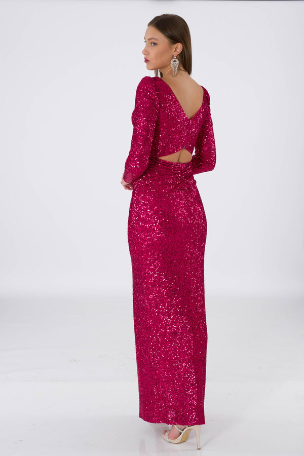 Siena Fuchsia Evening Dress