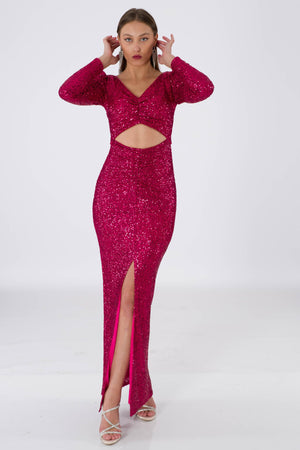 Siena Fuchsia Evening Dress