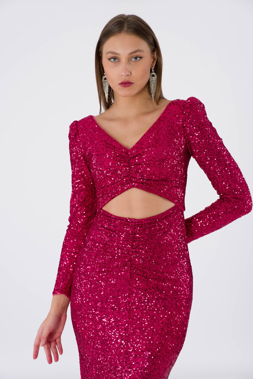 Siena Fuchsia Evening Dress