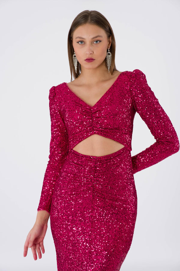 Siena Fuchsia Evening Dress