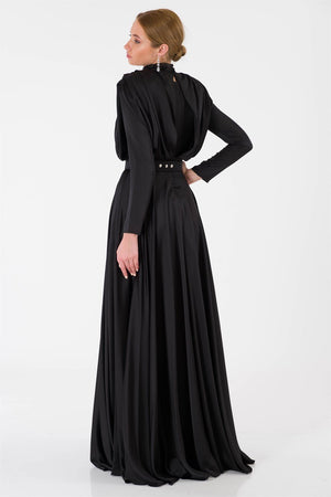 Sisi black evening dress dress