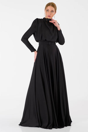 Sisi black evening dress dress