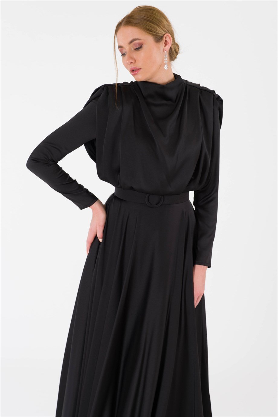 Sisi black evening dress dress