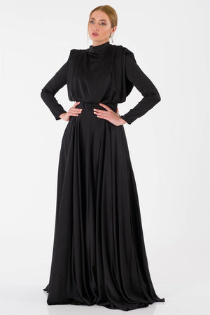 Sisi black evening dress dress