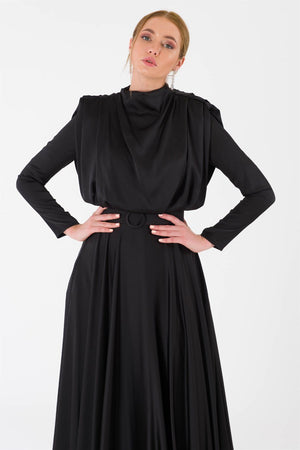 Sisi black evening dress dress