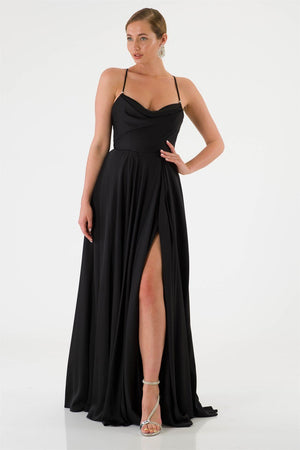 Team black evening dress dress