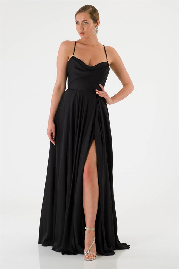 Team black evening dress dress