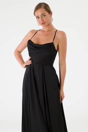 Team black evening dress dress