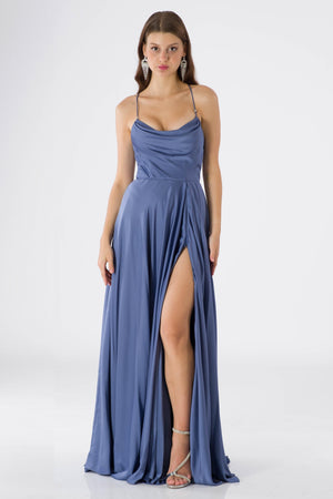 Team indigo evening dress dress