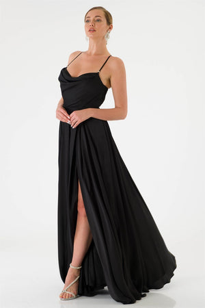 Team black evening dress dress