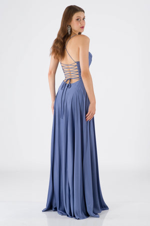 Team indigo evening dress dress