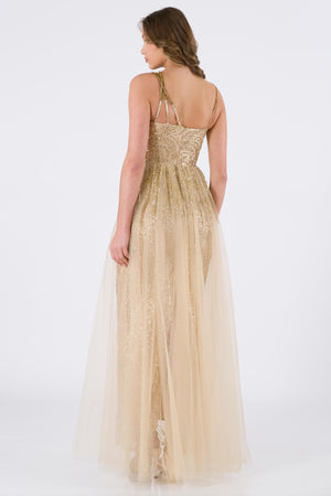 Vevey Gold evening dress dress