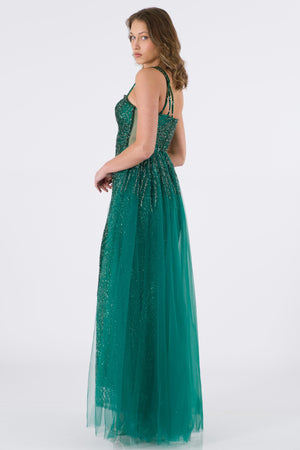 Vevey emerald evening dress dress