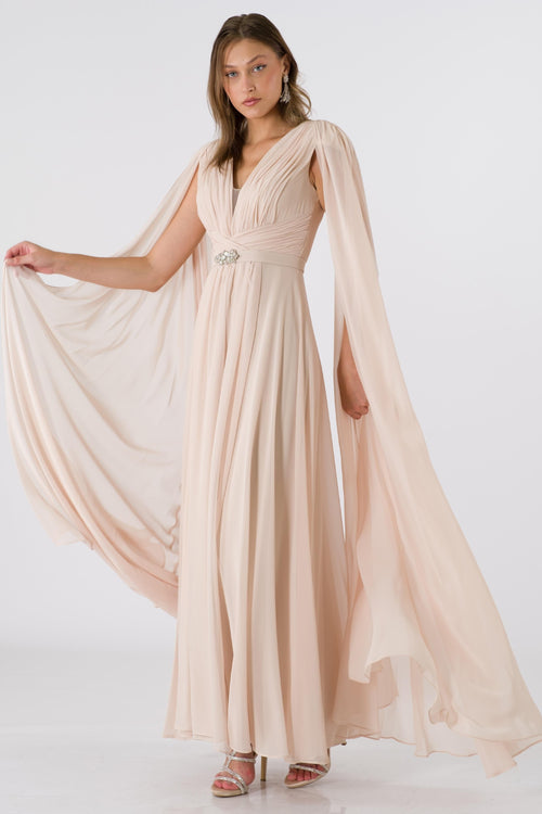 Vistra beige evening dress dress