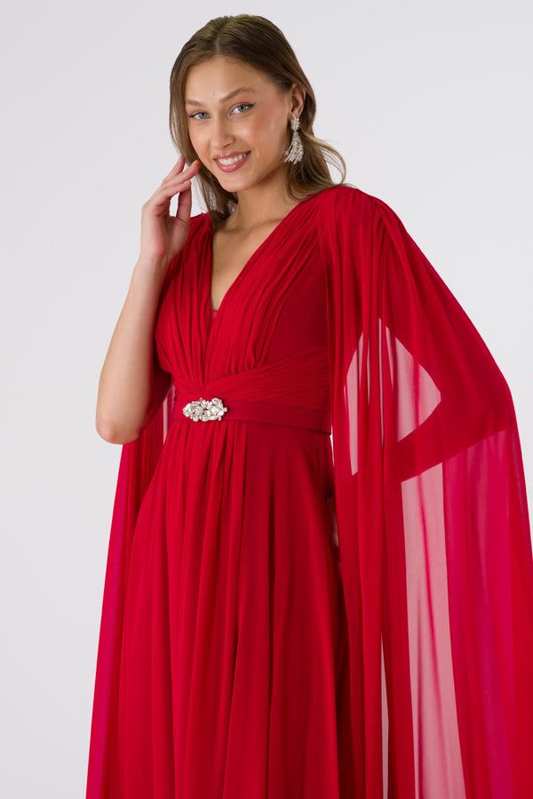 Vistra Red Evening Dress