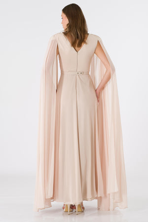 Vistra beige evening dress dress