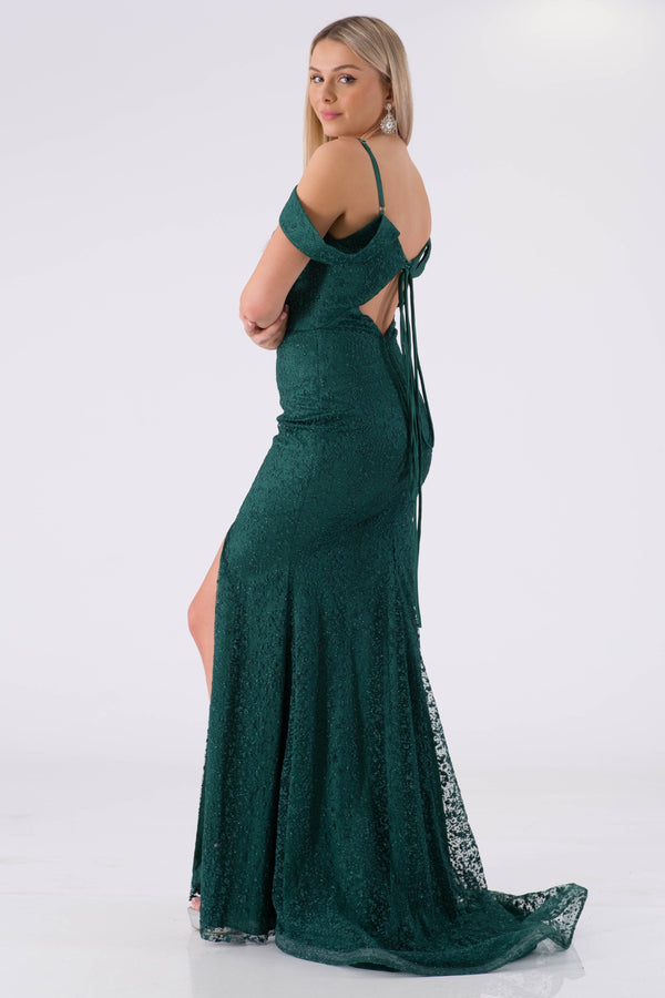 Well emerald evening dress dress